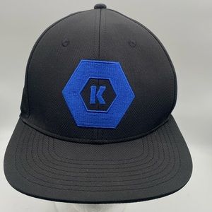 KOBALT Adult Black Blue SnapBack Cap Hat